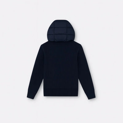 NAVY HOODED CARDIGAN