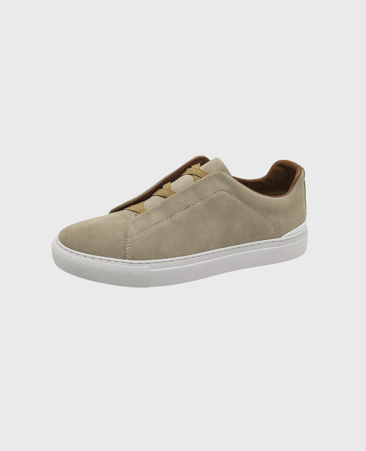 LACELESS SNEAKERS BEIGE