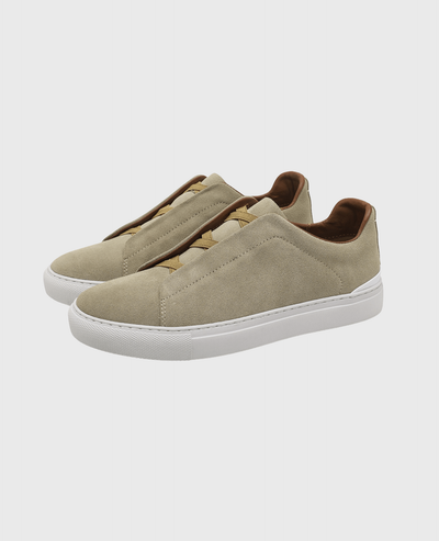 LACELESS SNEAKERS BEIGE