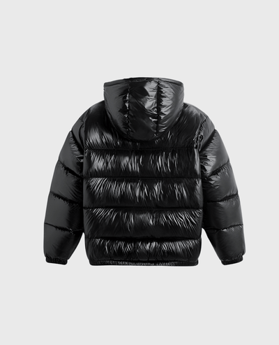 GLANSIG DUNJACKA SVART