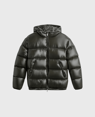 GLANSIG DUNJACKA SVART